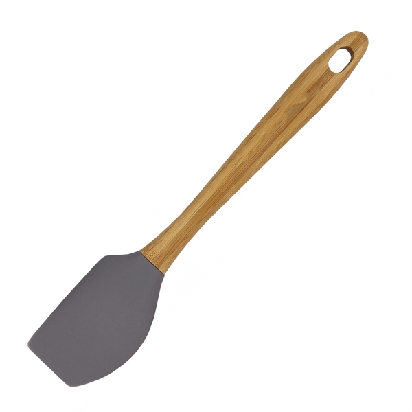 Natural Bamboo-Charcal Gray Silicone Head color option for Bamboo Spatula