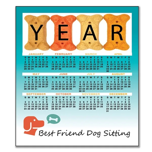 Main photo of 3.5" X 4" Small Magnetic Calendar 30 Mil