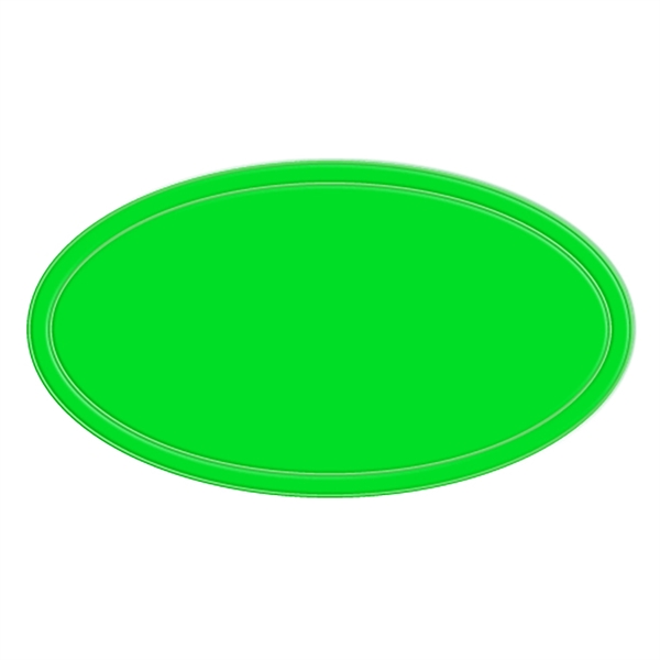 Fluorescent Green color option for Reflective Oval Shape Sticker