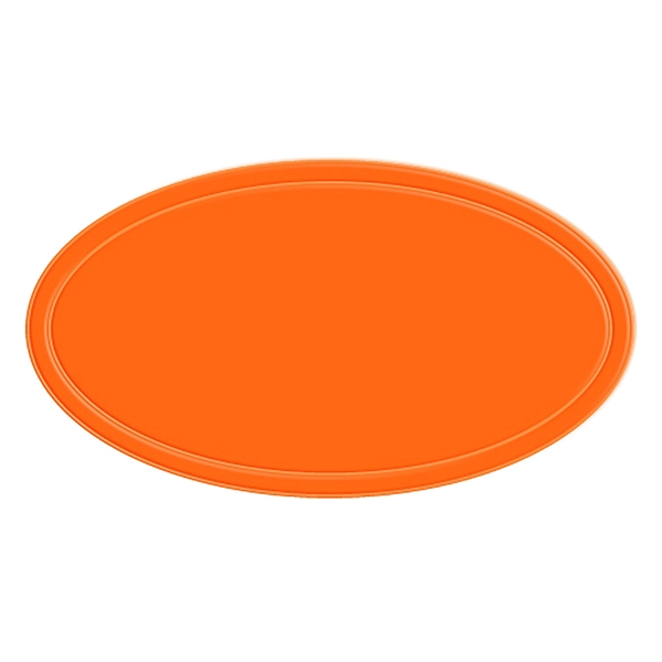 Fluorescent Orange color option for Reflective Oval Shape Sticker