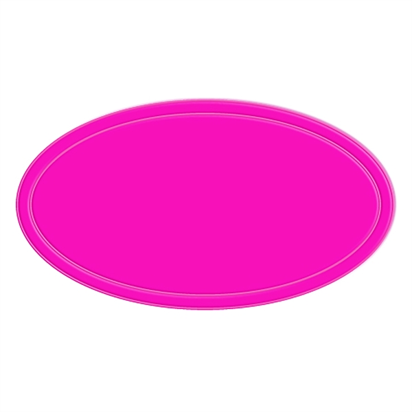 Fluorescent Pink color option for Reflective Oval Shape Sticker