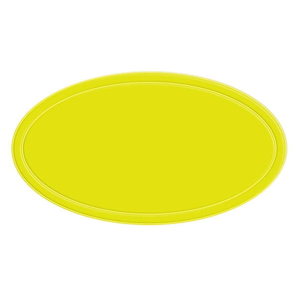 Fluorescent Yellow color option for Reflective Oval Shape Sticker