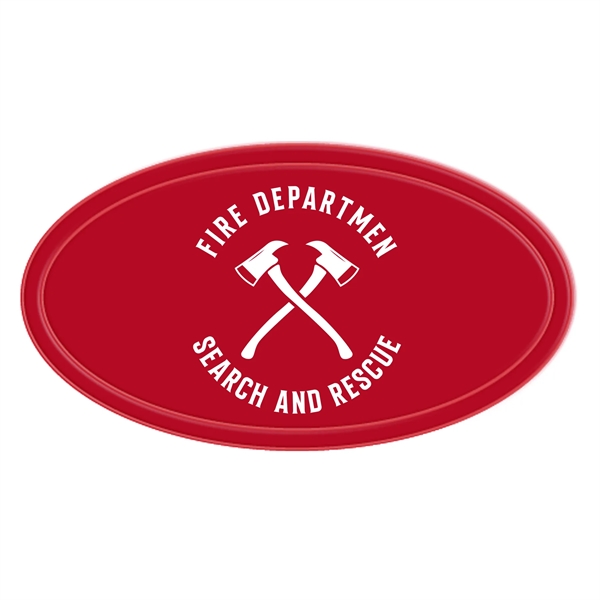 Red color option for Reflective Oval Shape Sticker