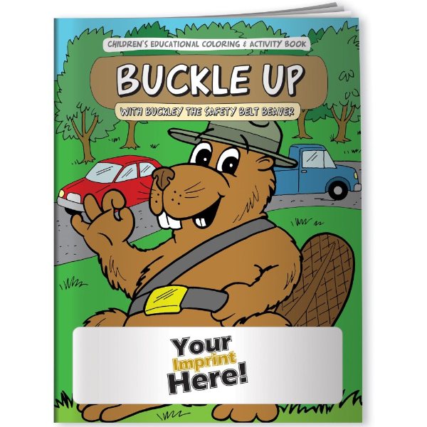 Multicolor color option for Coloring Book   Buckle Up With Buckley The Safety Belt Beaver