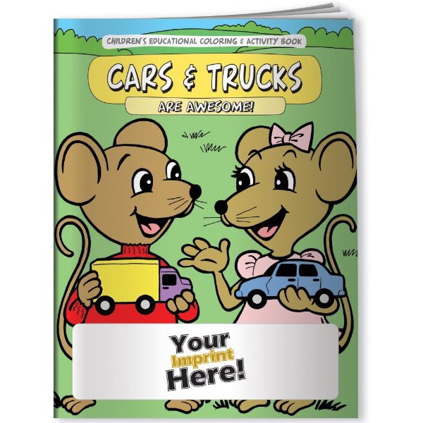 Multicolor color option for Coloring Book   Cars And Trucks Are Awesome!