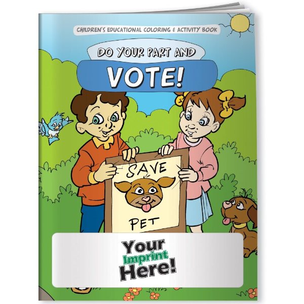 Multicolor color option for Coloring Book   Do Your Part & Vote