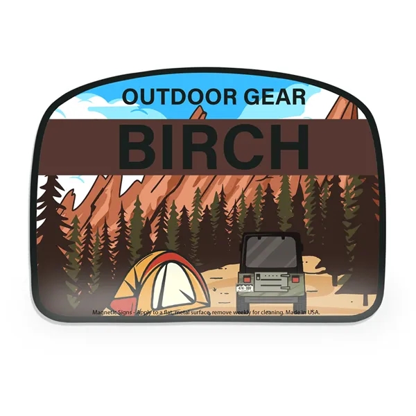White color option for 35 47 Sq. Inch Outdoor Custom 30 Mil Magnet