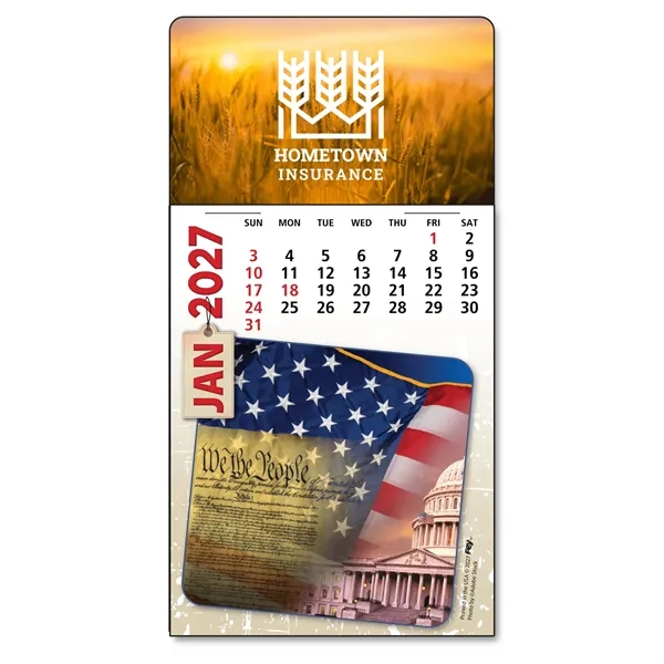 White color option for Adhesive Peel N Stick® Calendar   Americana Pad