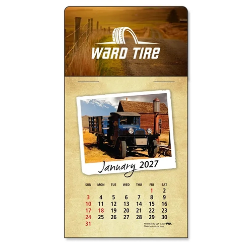 Main photo of Adhesive Peel N Stick® Calendar   Classic Cars Pad