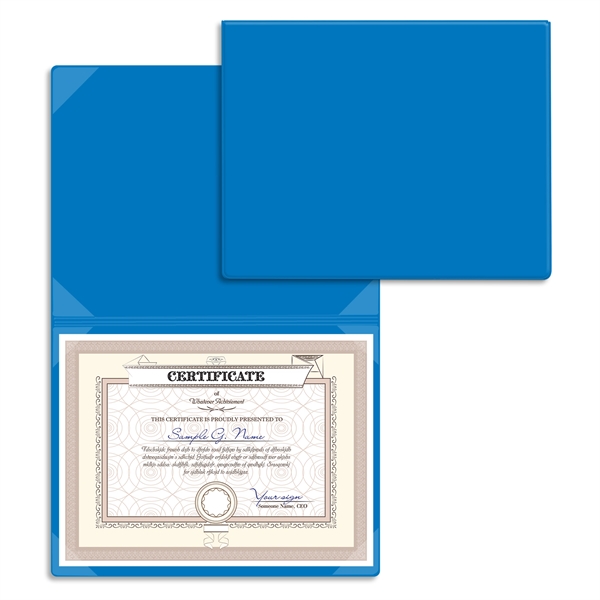 Bright Blue 285 color option for Certificate/Diploma Holders   8 Corners