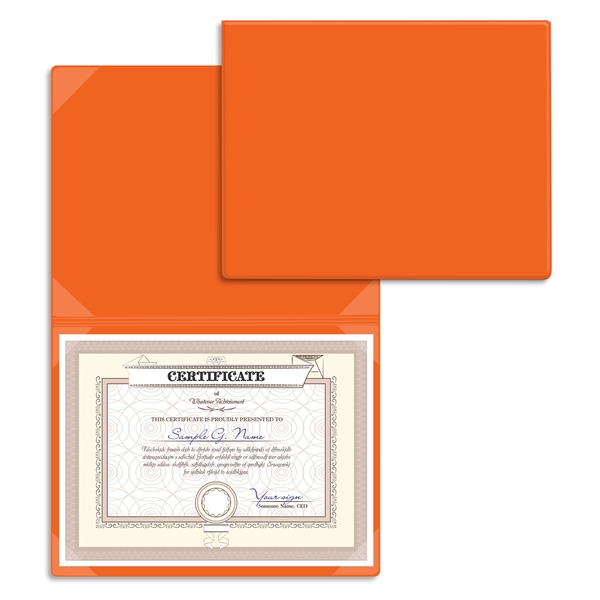 Orange 166 color option for Certificate/Diploma Holders   8 Corners