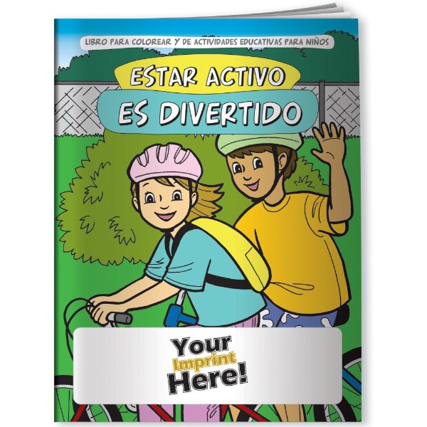 Multicolor color option for Coloring Book   Fitness Is Fun (Spanish)