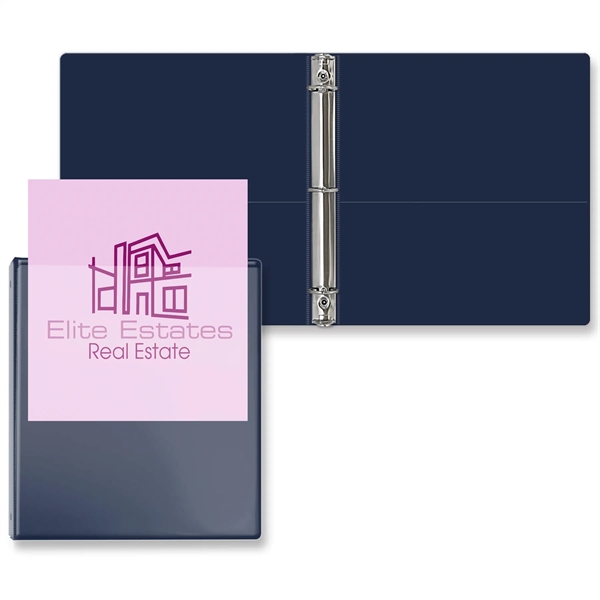 Navy Blue color option for 1" Overlay Round Ring Binder