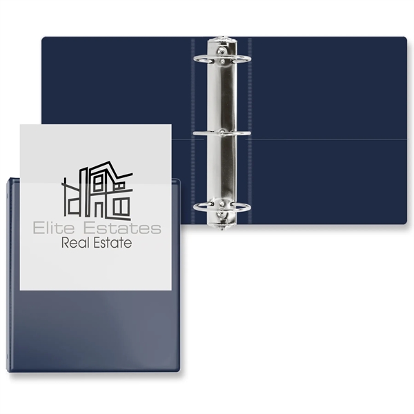 Navy Blue color option for 3" Overlay Round Ring Binder