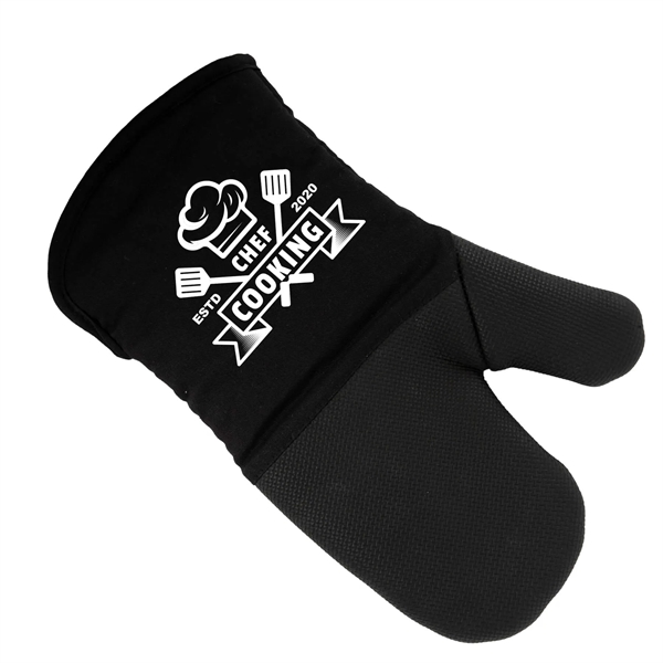 Black color option for Cotton Neoprene Oven Mitt