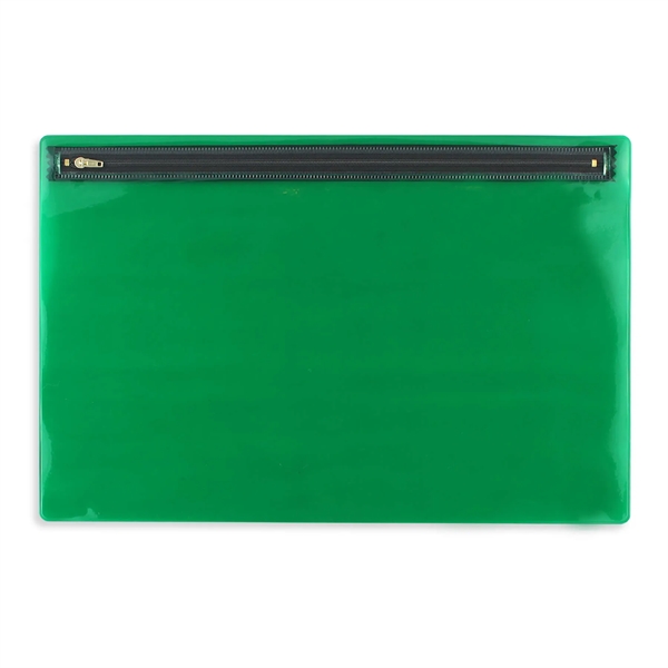 Translucent Green color option for Translucent Vinyl Nylon Zipper Portfolios
