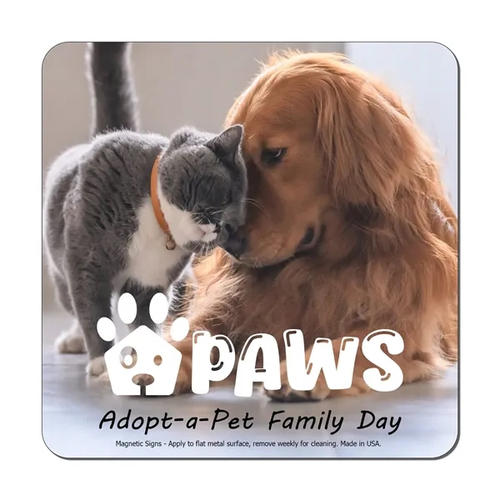 Main photo of Square 5" X 5" Magnetic Sign   Full Color