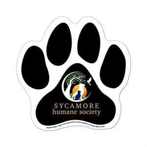 Photo of Paw Print 6" X 6" Magnetic Sign   Full Color