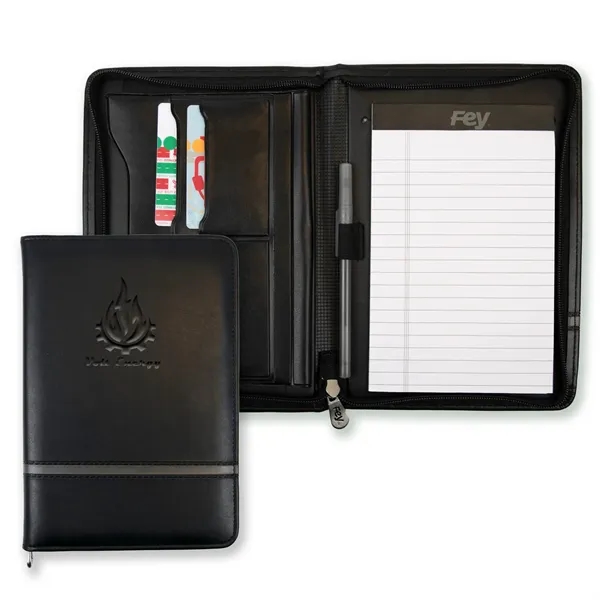Black color option for Chartwell Junior Zippered Padfolio