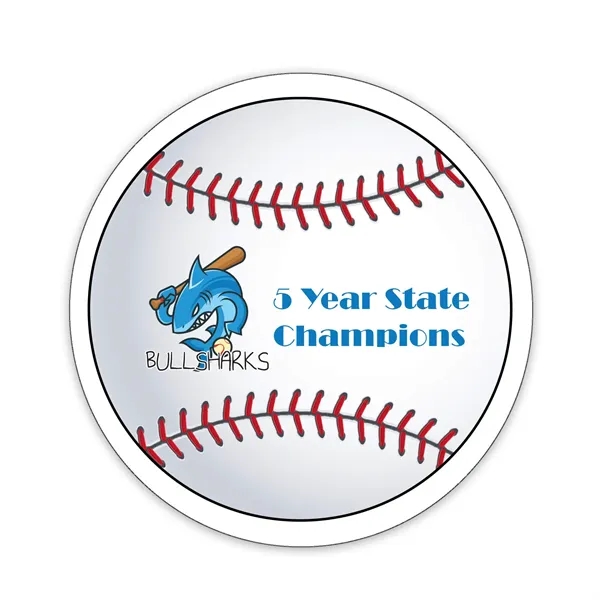White color option for Baseball Shaped Note Keeper™ Magnet 20 Mil