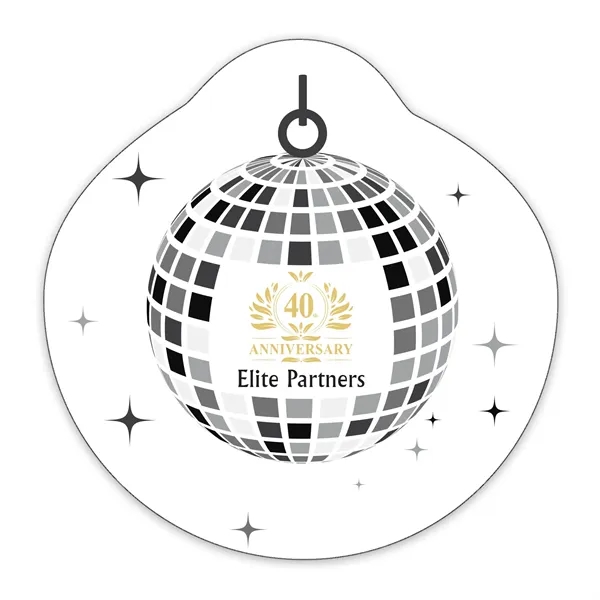 White color option for Disco Ball Shaped Note Keeper™ Magnet 35 Mil