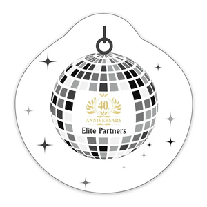 Photo of Disco Ball Shaped Note Keeper™ Magnet 35 Mil