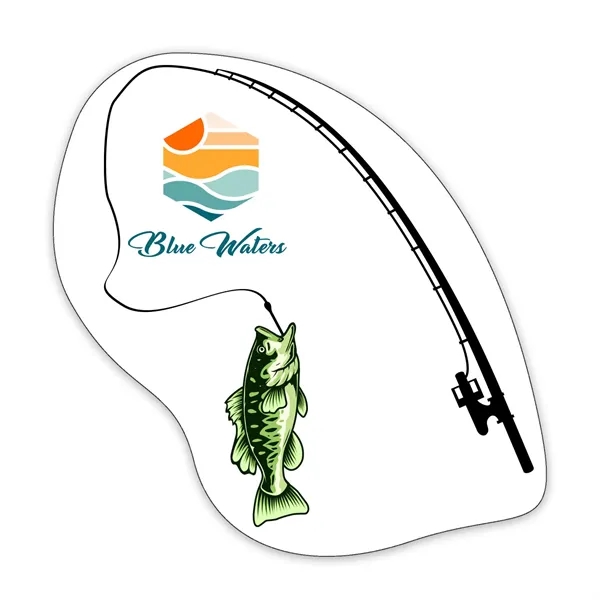White color option for Fish And Fishing Pole Shaped Note Keeper™ Magnet 20 Mil