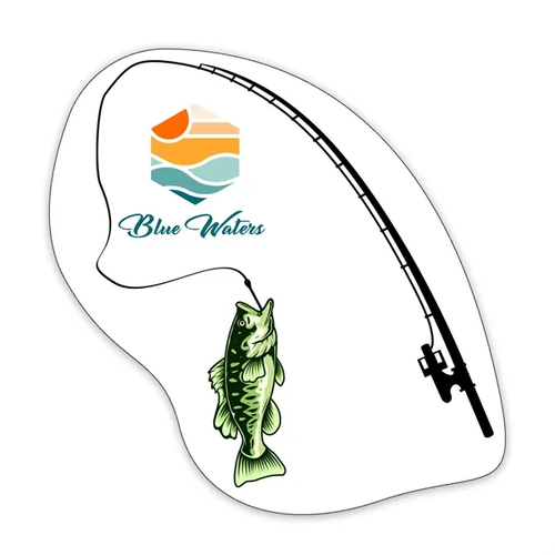 Main photo of Fish And Fishing Pole Shaped Note Keeper™ Magnet 20 Mil
