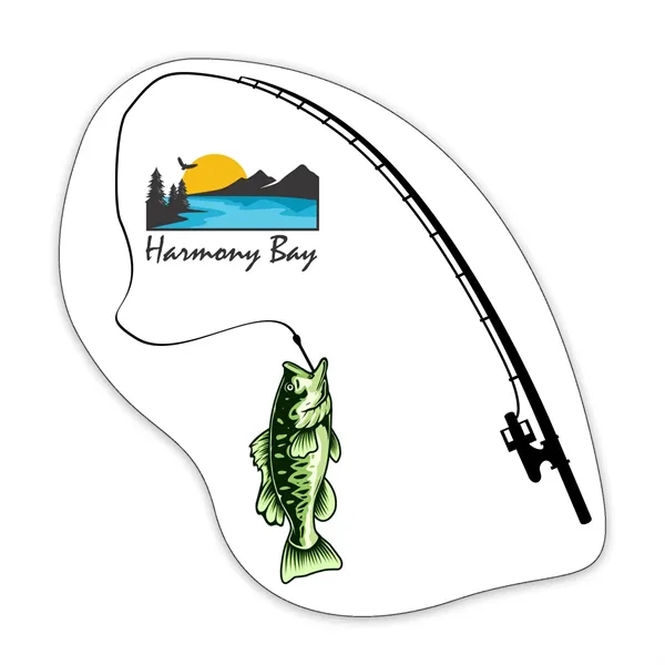 White color option for Fish And Fishing Pole Shaped Note Keeper™ Magnet 35 Mil