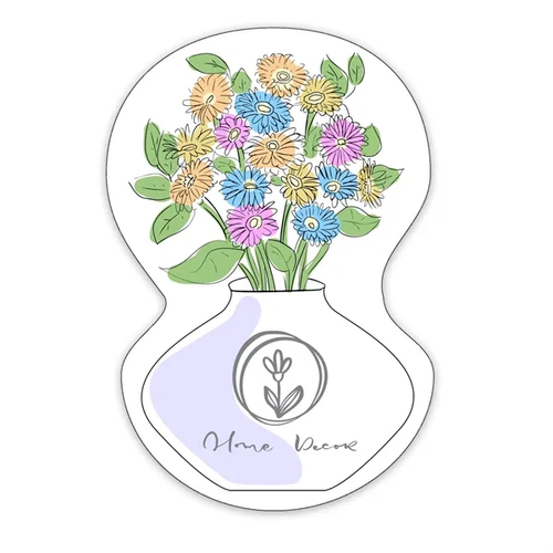 Main photo of Flowers With Vase Shaped Note Keeper™ Magnet 20 Mil