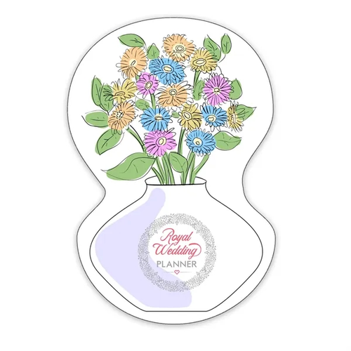 Main photo of Flowers With Vase Shaped Note Keeper™ Magnet 35 Mil