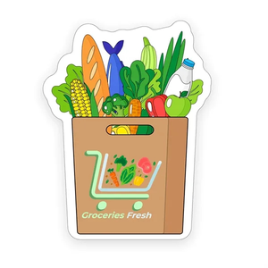 Photo of Grocery Bag Shaped Note Keeper™ Magnet 35 Mil