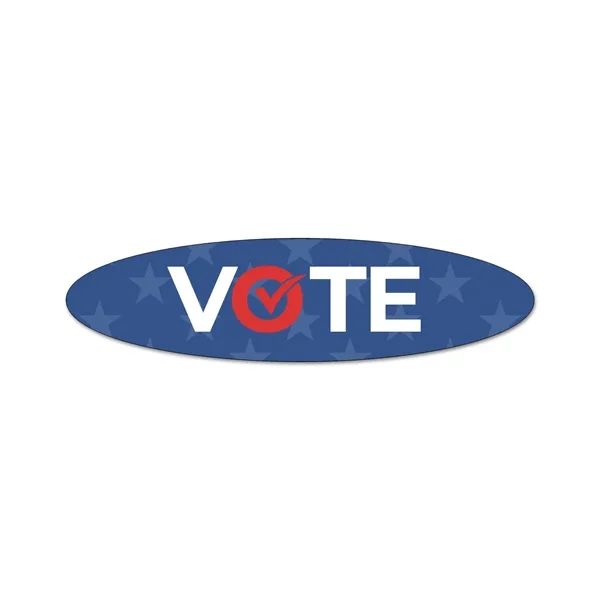 White color option for Oval 1.25" X 4.75" Note Keeper™ Magnet 35 Mil