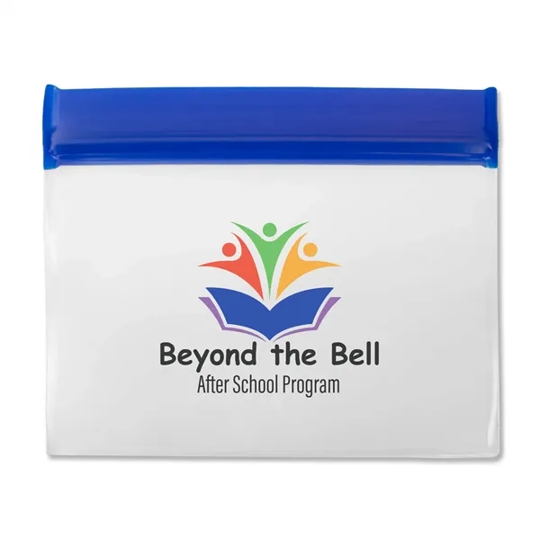 Blue Zip Lock color option for Snack It Peva Pouch