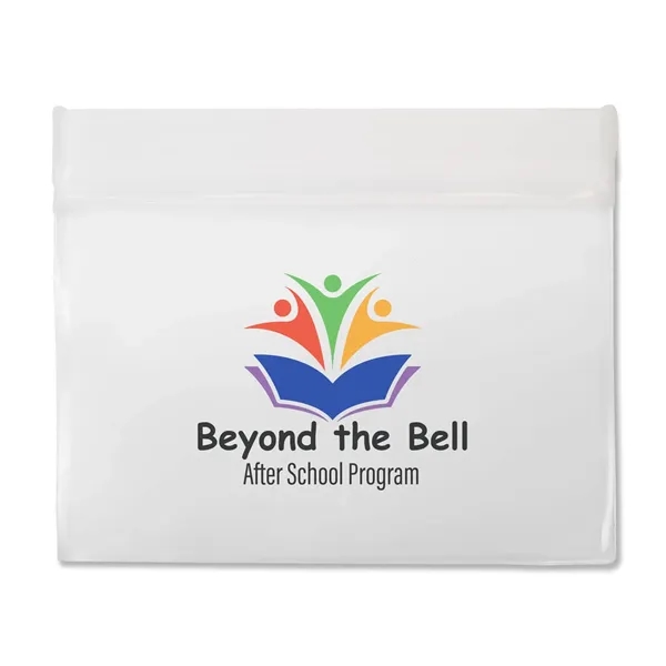 White Zip Lock color option for Snack It Peva Pouch