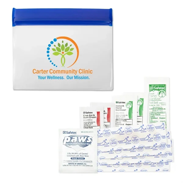Blue Zip Lock color option for Medi Fey™ Peva First Aid Kit