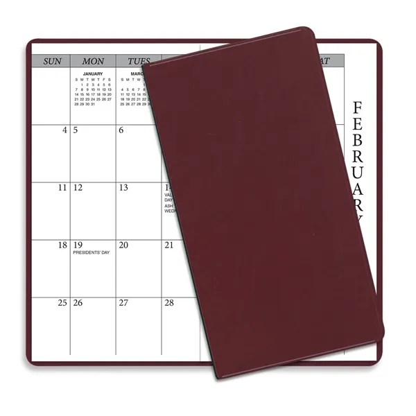 Burgundy color option for Executive Academic Monthly Pocket Planners