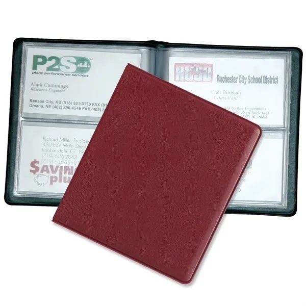 Burgundy Red color option for Executive Business Card Holder   48 Cards