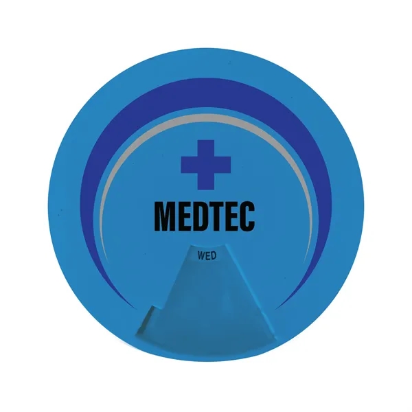 Process Blue color option for Medi Fey™ 7 Day Round Pill Box