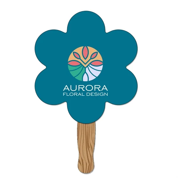 White color option for Hand Held Paper Fan   Flower