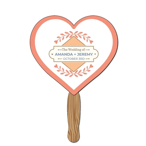 Main photo of Hand Held Paper Fan   Heart