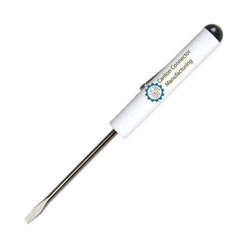 Main photo of Pocket Screwdriver 1/8" Flat Tip Blade + Button Top Fc