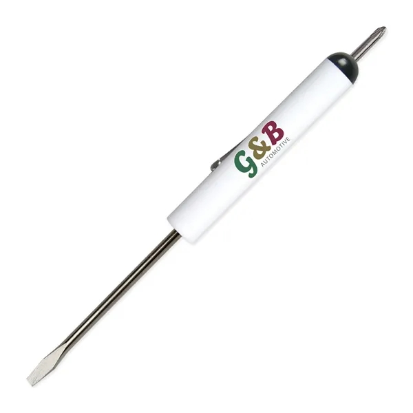 White color option for Pocket Screwdriver 1/8" Flat Tip Blade + #0 Phillips Top Fc