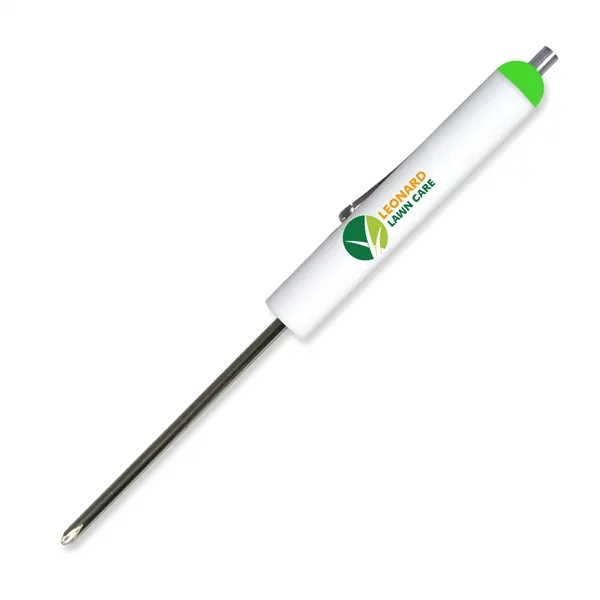 White color option for Pocket Screwdriver #0 Phillips Blade + Magnet Top Fc