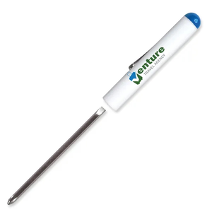 Photo of Pocket Screwdriver Reversible Flat Blade + Button Top Fc