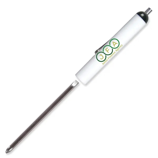 White color option for Pocket Screwdriver Reversible Flat Blade + Magnet Top Fc