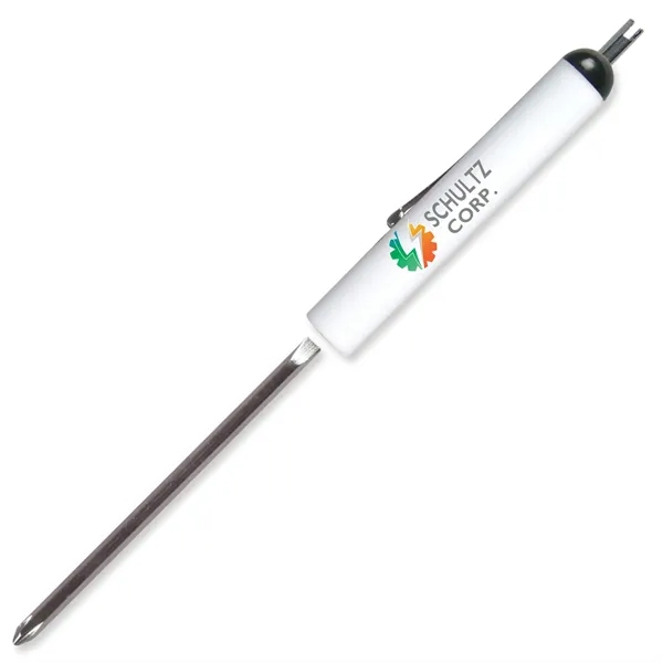 White color option for Pocket Screwdriver Reversible Flat Blade + Valve Stem Top Fc