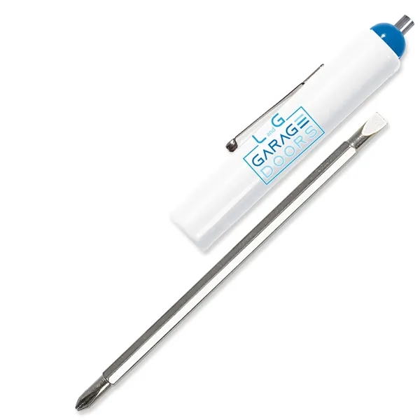 White color option for Jumbo Pocket Screwdriver Reversible Flat Blade + Magnet Fc