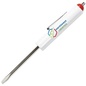 Photo of Jumbo Pocket Screwdriver 1/8" Flat Tip Blade + Magnet Top Fc