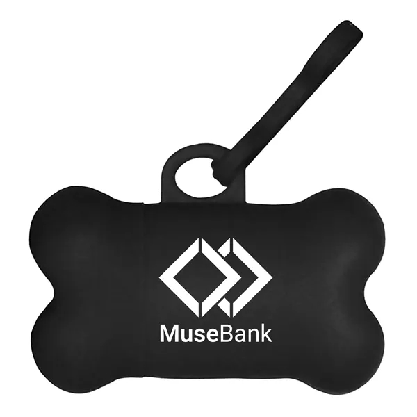 Black color option for Bone Shaped Pet Bag Dispenser   1 Color Imprint
